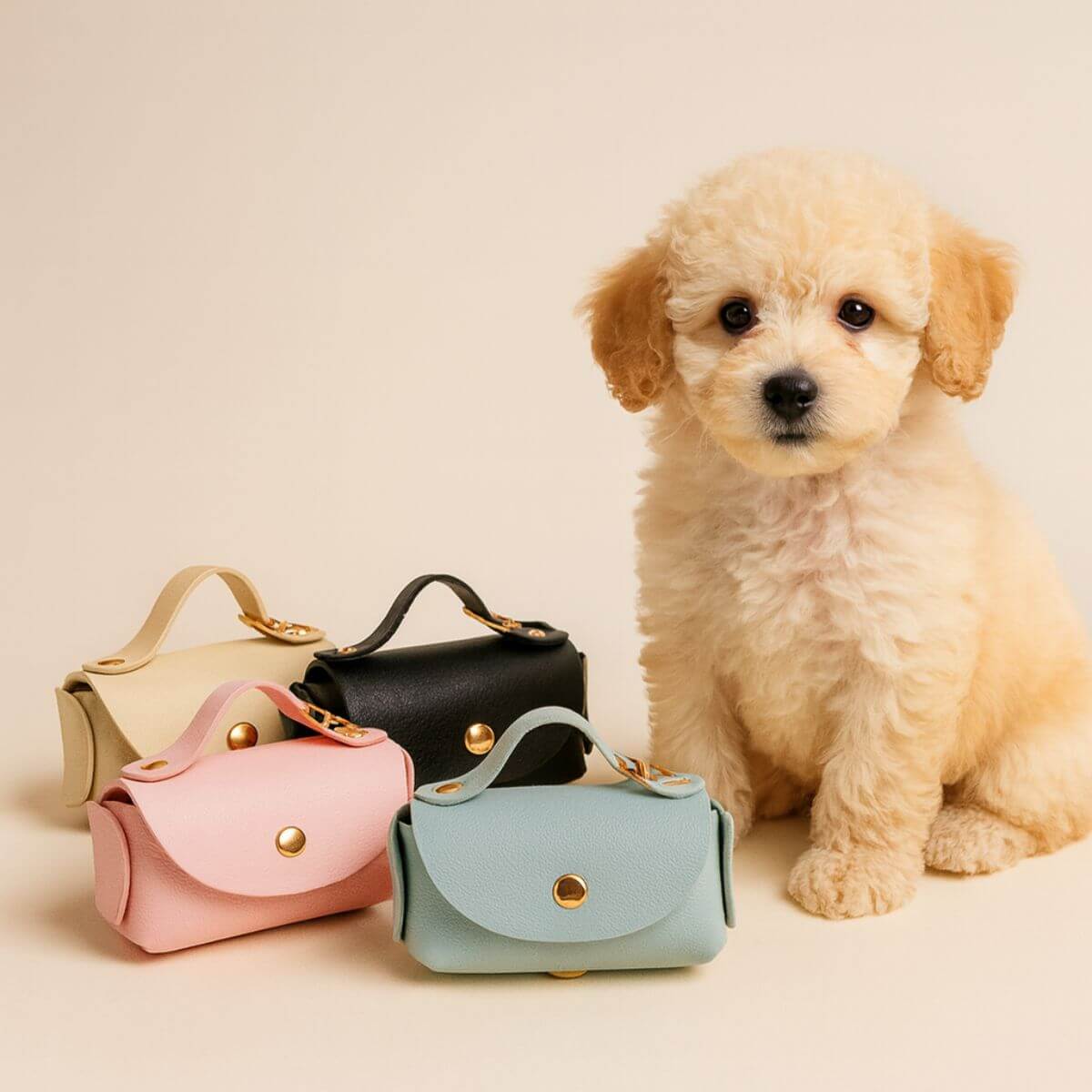 PU Leather Poop Bag Dispenser for Dogs — Durable & Compact