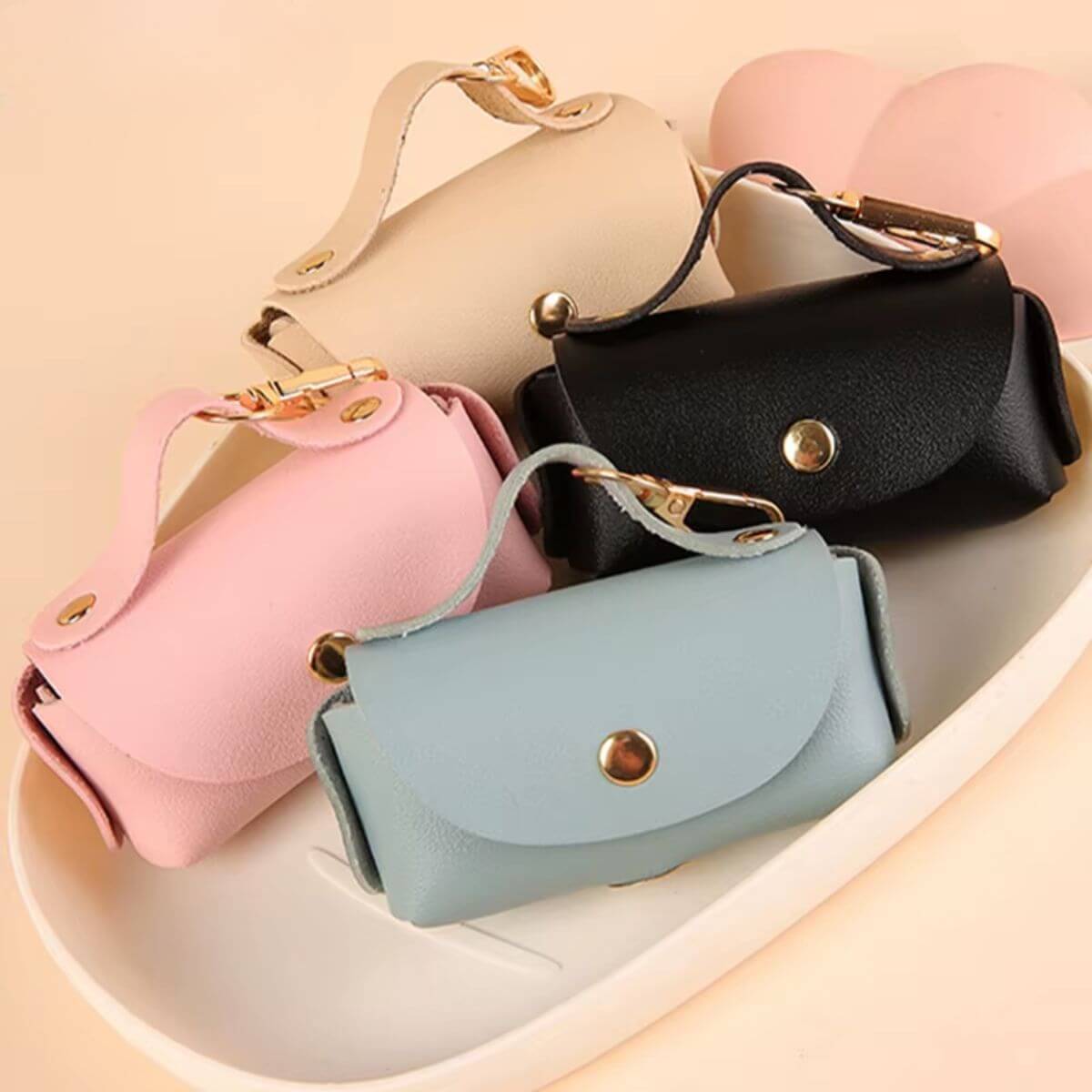 PU Leather Poop Bag Dispenser for Dogs — Durable & Compact