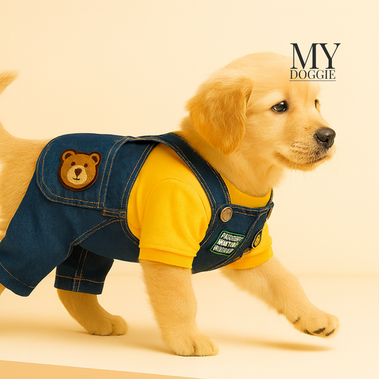 Dog Costume Clothes, Cute Denim Overalls for Small & Medium Pets, Boy & Girl Dogs Coats Jeans T-Shirts Sweatshirts