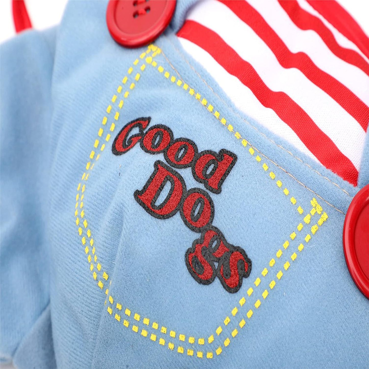 Chucky Pet Clothes Costume Funny Pet Dog & Cat Costume Pet Cosplay Clothes (Large)