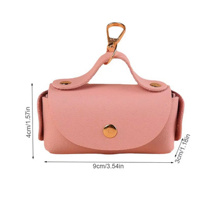 Portable Dog Poop Bag Holder PU Durable Pet Waste Bag Dispenser for Dogs Outdoor Pet Trash Bags Dispenser Dog Accessories