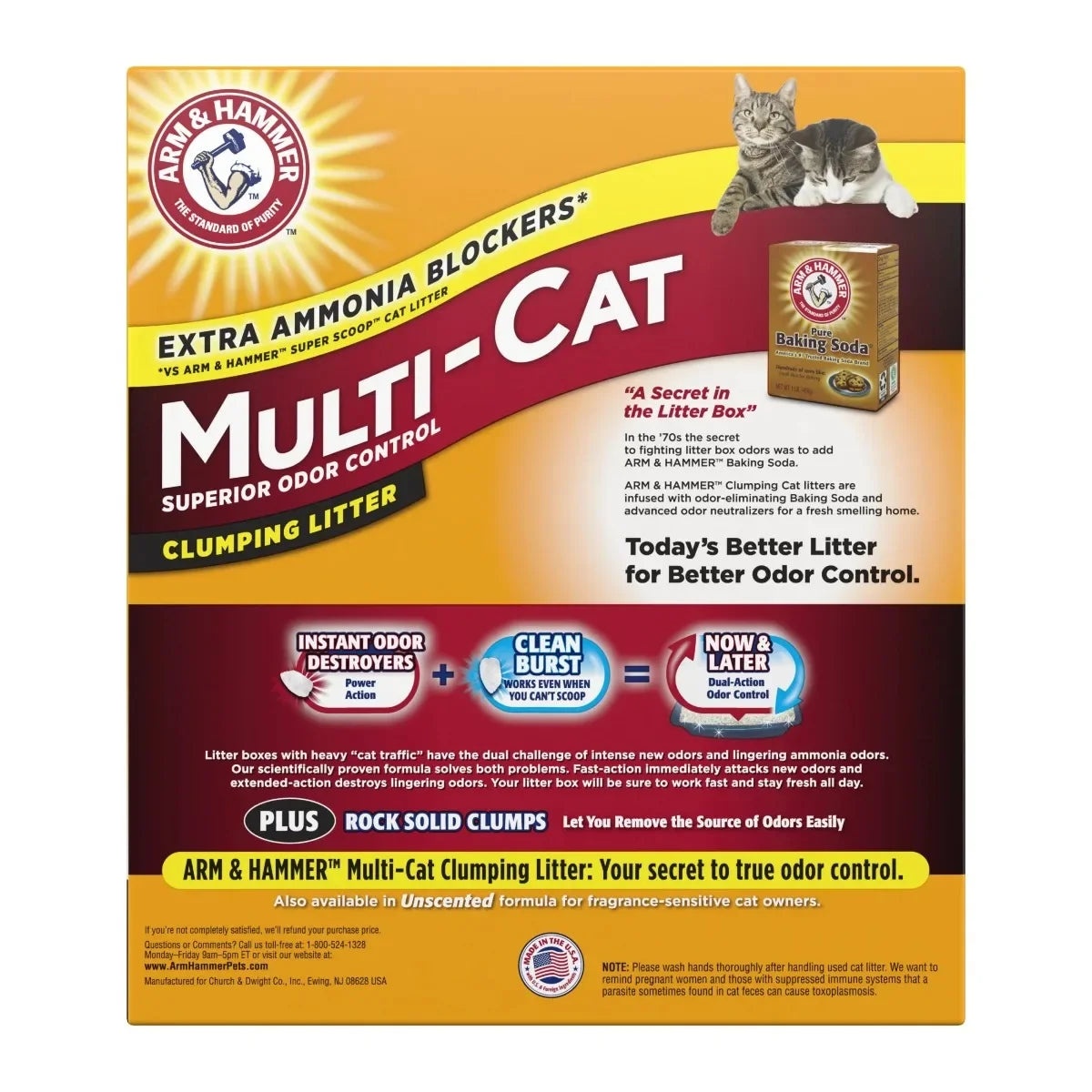 2-Pack Multi-Cat Clumping Litter 40 lb – Superior Odor Control, Clean Burst Scent