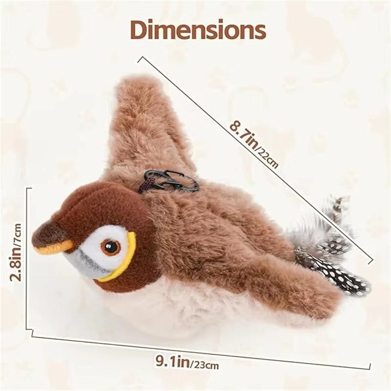 Rechargeable Flapping Bird Cat Toy — Touch-Activated with Catnip