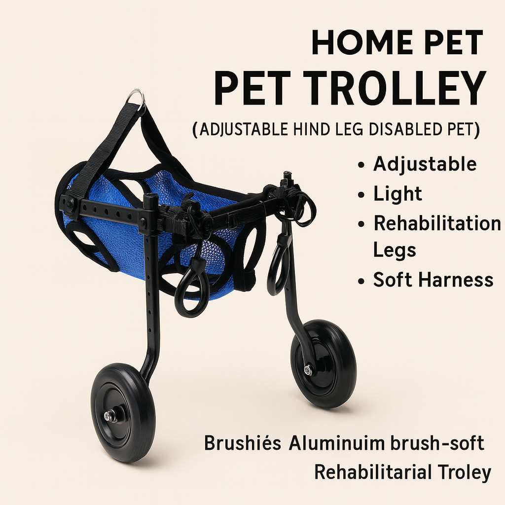 Lightweight Rear Support Dog Wheelchair — Adjustable Fit