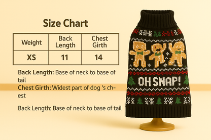 “Oh Snap!” Gingerbread Christmas Dog Sweater