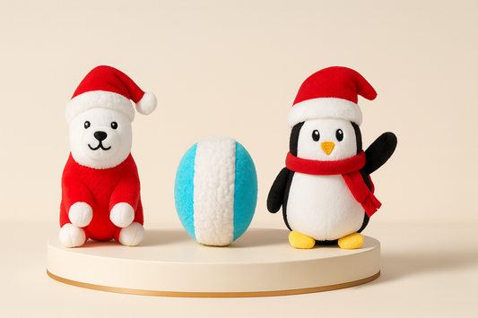 ZippyPaws Polar Bear — Holiday Plush Dog Toy with Squeaker