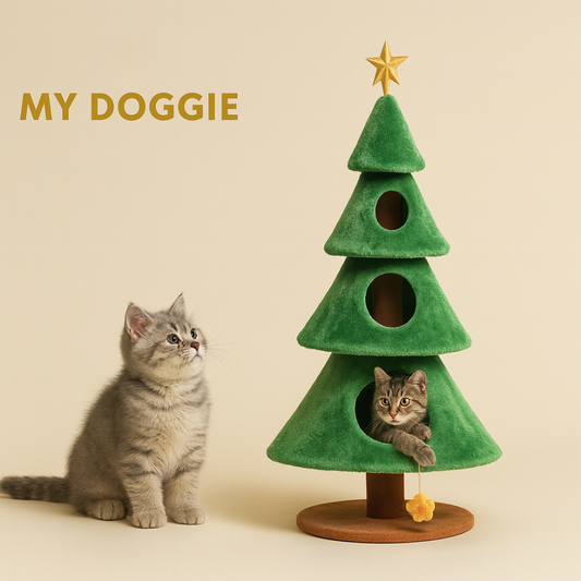 Drema 63'' H Christmas Cat Tree Condos and Toy Included