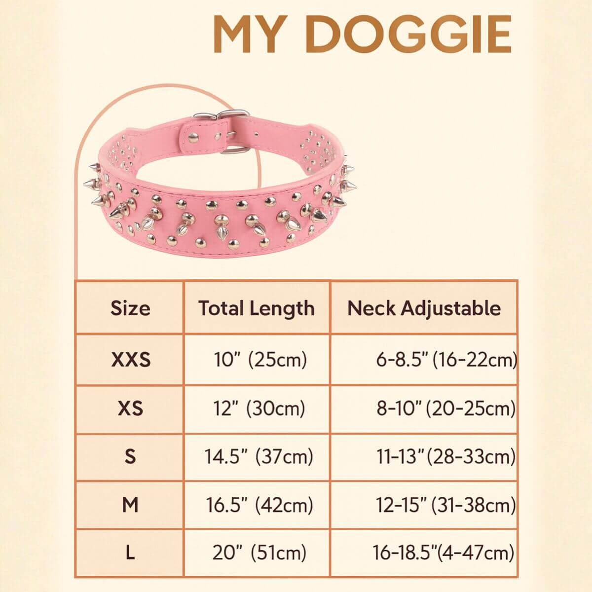 Spiked Studded Leather Dog Collar Rivets Pet Small Large Cat Pit Bull Adjustable