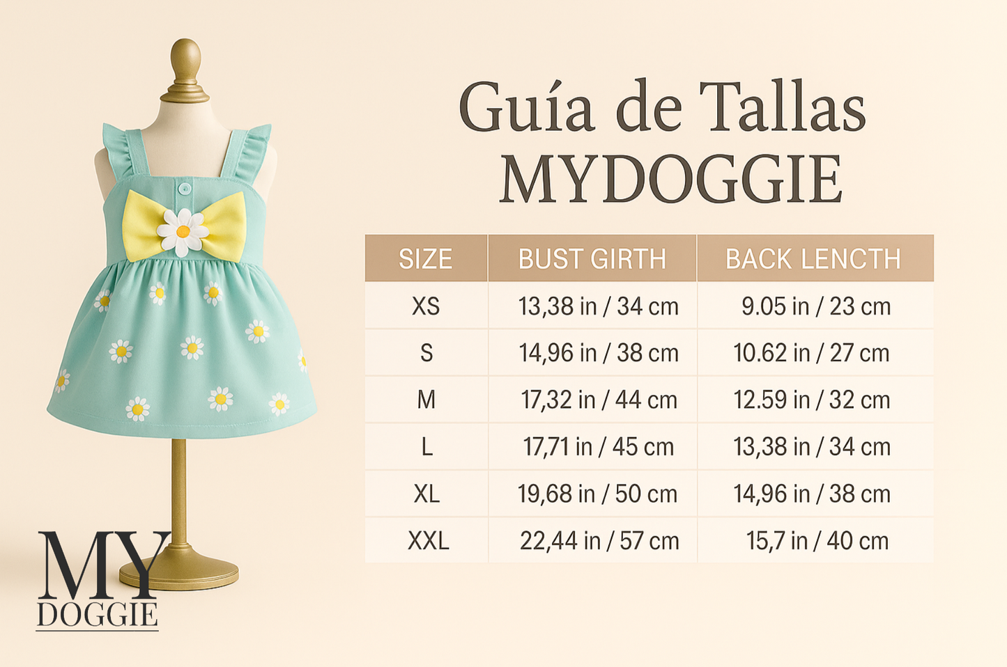 HAPPY EVERYDAY Vestido de princesa elegante para perros flores celeste