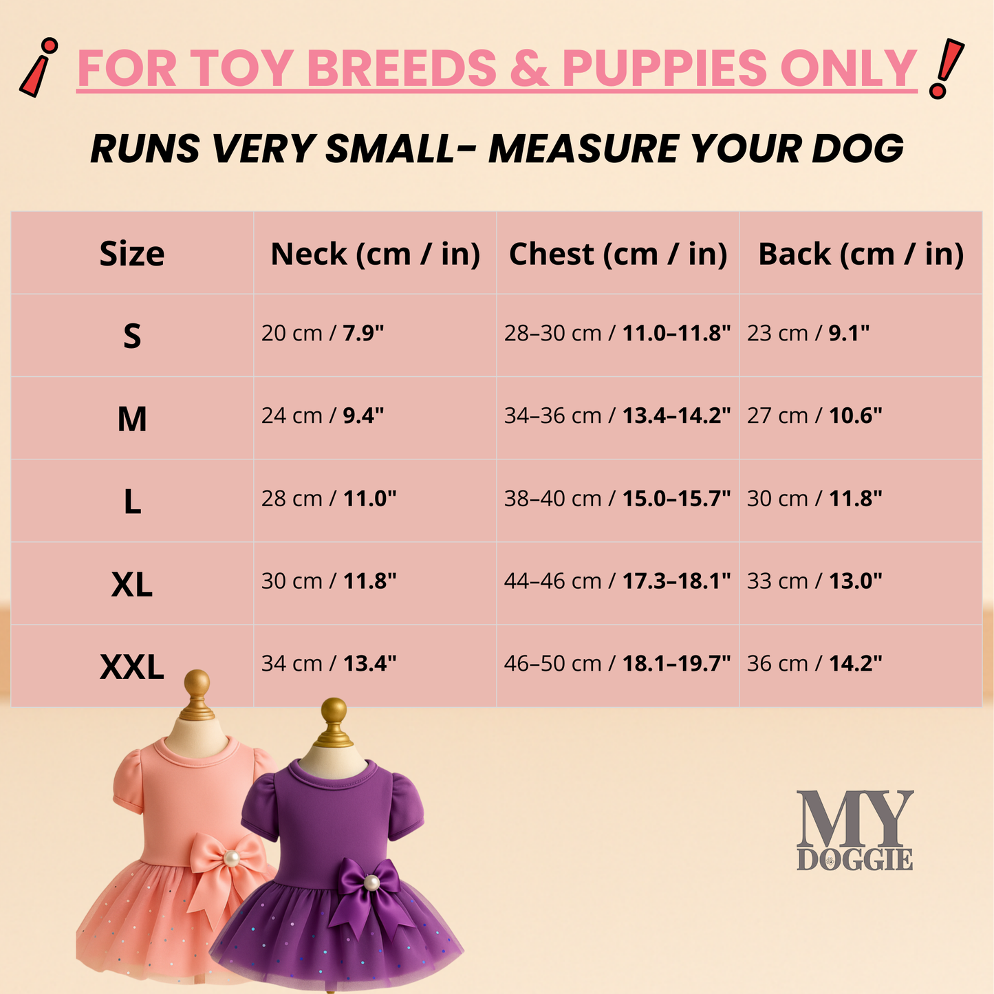 MYDOGGIE Luxury Velvet Dress for Small Dogs & Puppies (Toy Breeds) | Elegant Princess Outfit with Glitter Tulle & Satin Bow | Perfect for Chihuahua, Yorkie & Teacup Sizes | Premium Gift Box Included