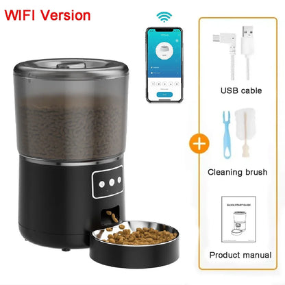 Smart Wi-Fi Auto Pet Feeder by Petavista – Remote Kibble Dispenser
