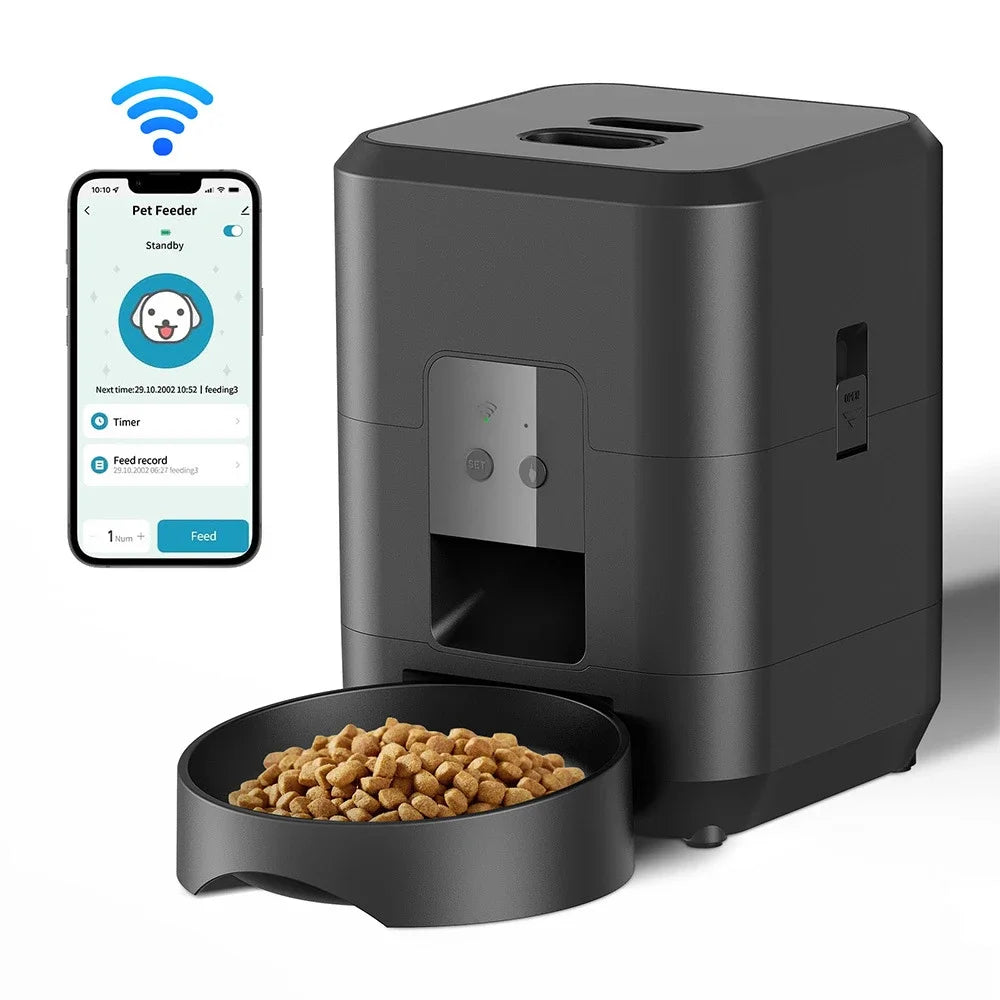 Smart Wi-Fi Auto Pet Feeder by Petavista – Remote Kibble Dispenser