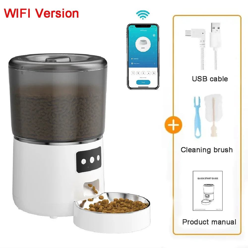 Smart Wi-Fi Auto Pet Feeder by Petavista – Remote Kibble Dispenser