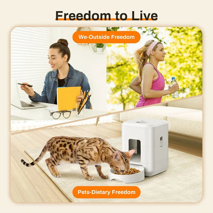 Smart Wi-Fi Auto Pet Feeder by Petavista – Remote Kibble Dispenser