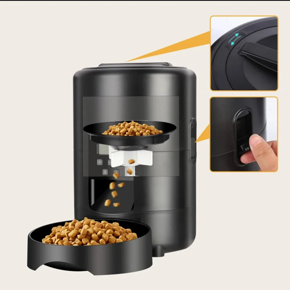 Smart Wi-Fi Auto Pet Feeder by Petavista – Remote Kibble Dispenser