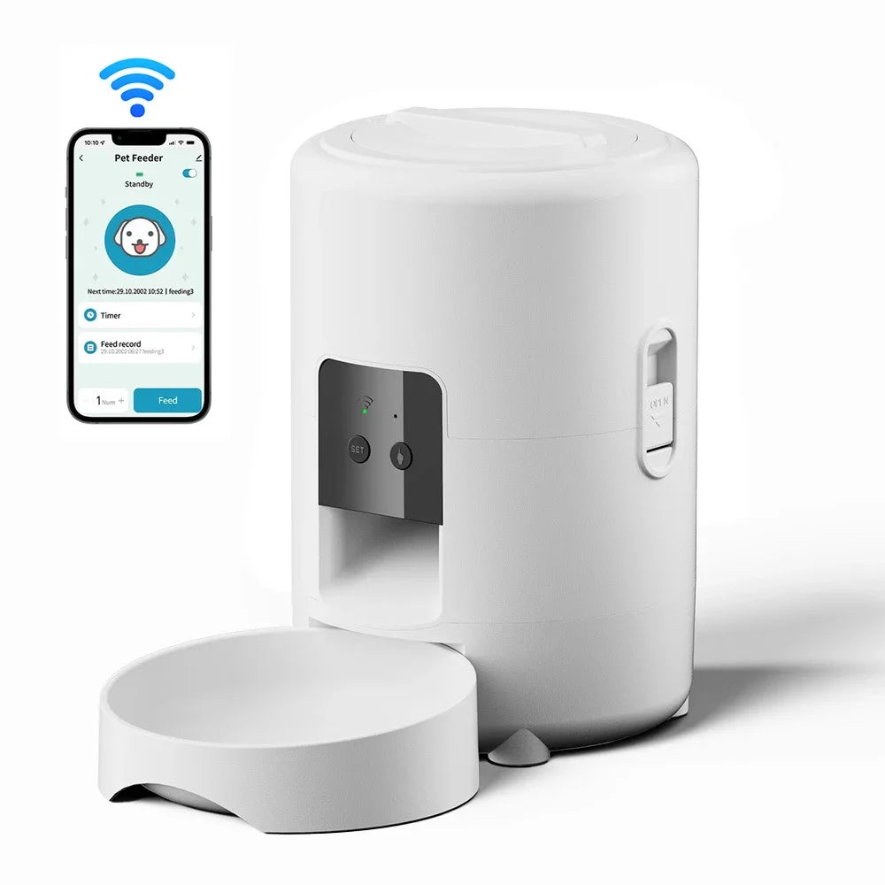 Smart Wi-Fi Auto Pet Feeder by Petavista – Remote Kibble Dispenser
