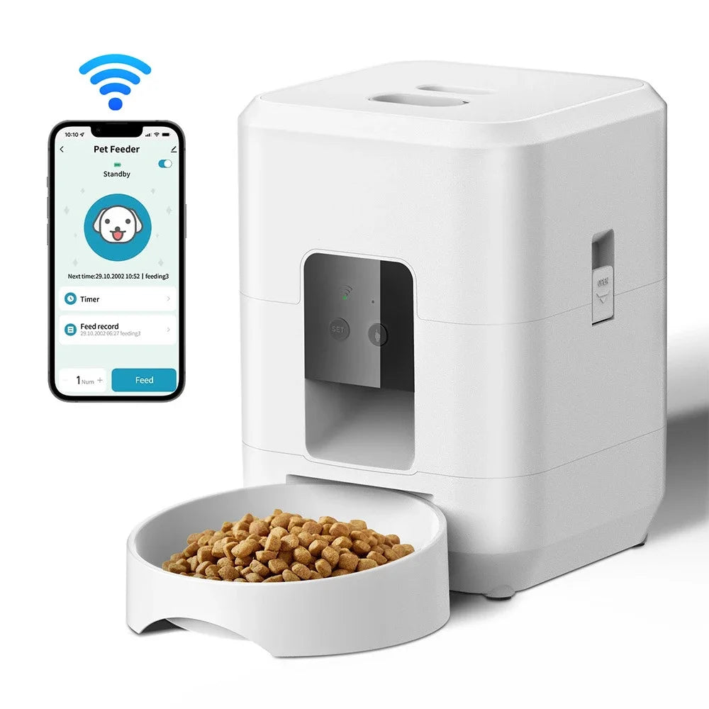 Smart Wi-Fi Auto Pet Feeder by Petavista – Remote Kibble Dispenser