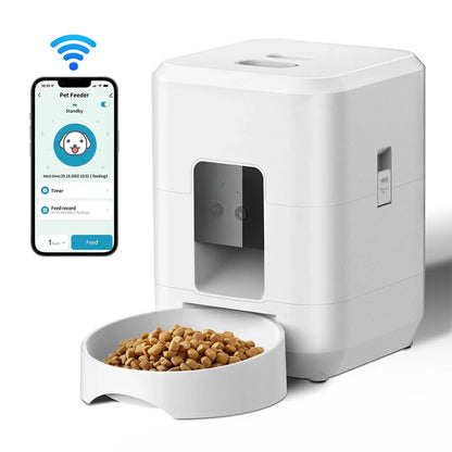Smart Wi-Fi Auto Pet Feeder by Petavista – Remote Kibble Dispenser