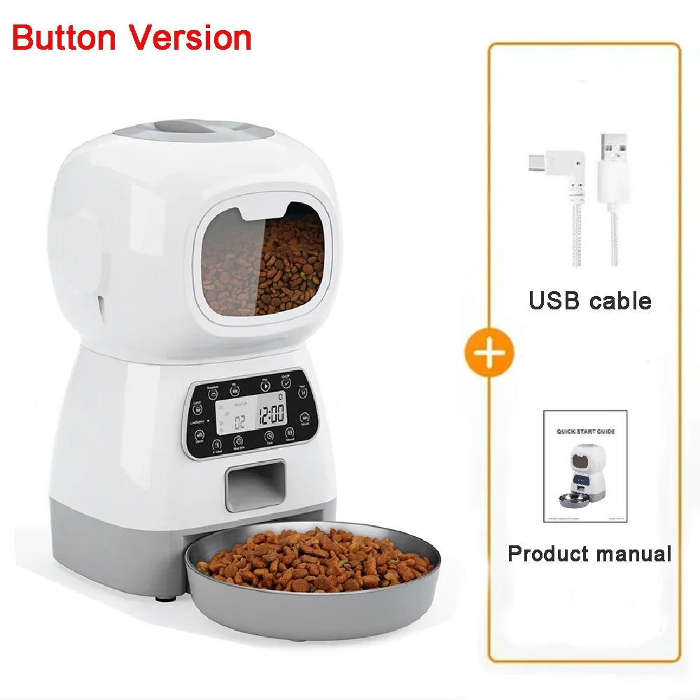 Smart Wi-Fi Auto Pet Feeder by Petavista – Remote Kibble Dispenser