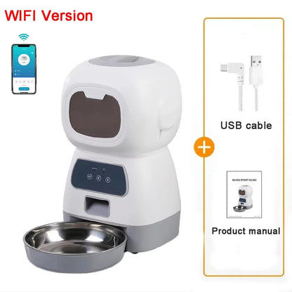 Smart Wi-Fi Auto Pet Feeder by Petavista – Remote Kibble Dispenser