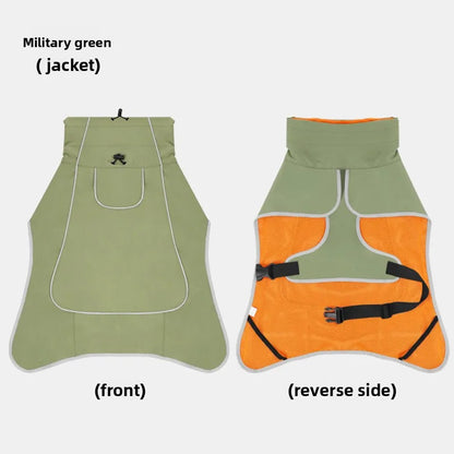Waterproof Outdoor Dog Jacket – Windproof Rain Coat for Large Dogs