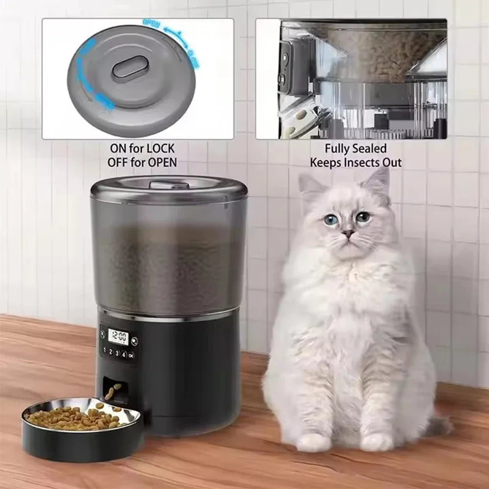 Smart Wi-Fi Auto Pet Feeder by Petavista – Remote Kibble Dispenser