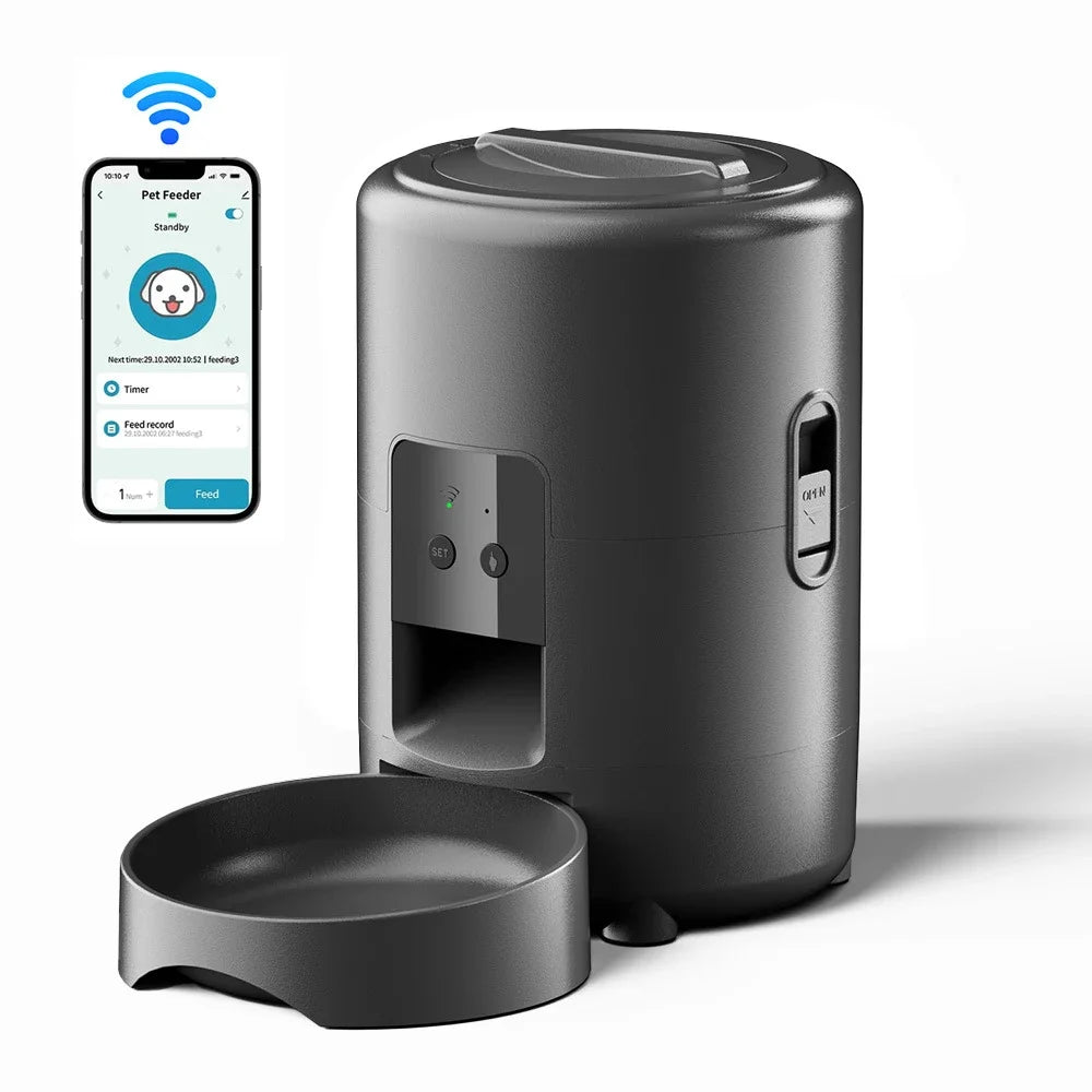 Smart Wi-Fi Auto Pet Feeder by Petavista – Remote Kibble Dispenser
