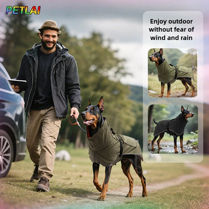 Waterproof Outdoor Dog Jacket – Windproof Rain Coat for Large Dogs