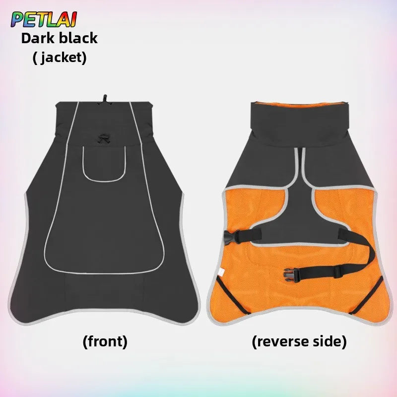 Waterproof Outdoor Dog Jacket – Windproof Rain Coat for Large Dogs