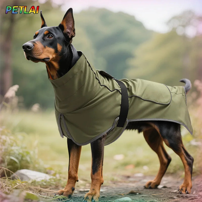 Waterproof Outdoor Dog Jacket – Windproof Rain Coat for Large Dogs