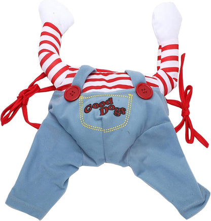 Chucky Pet Clothes Costume Funny Pet Dog & Cat Costume Pet Cosplay Clothes (Large)