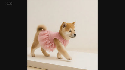 MYDOGGIEFOOD Luxury Velvet Dog Dress | Elegant Princess Outfit with Glitter Tulle & Satin Bow | Premium Gift Box | Perfect for Weddings, Birthdays & Special Occasions