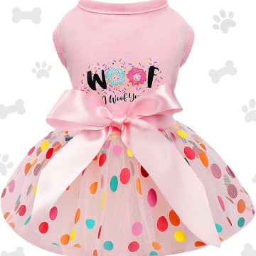 XS WOOF Vestido de primavera para perros pequeños