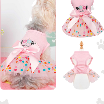  XL WOOF Vestido de primavera para perros pequeños